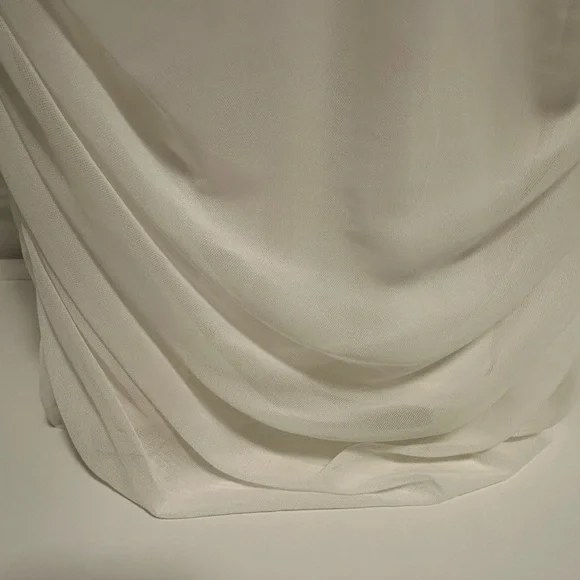 ASOS Style & Liberty Exclusive Mesh Insert Ruched Mini Body Con Dress in… - Picture 9 of 11